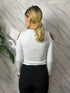 Body donna con maniche e spalle scoperte